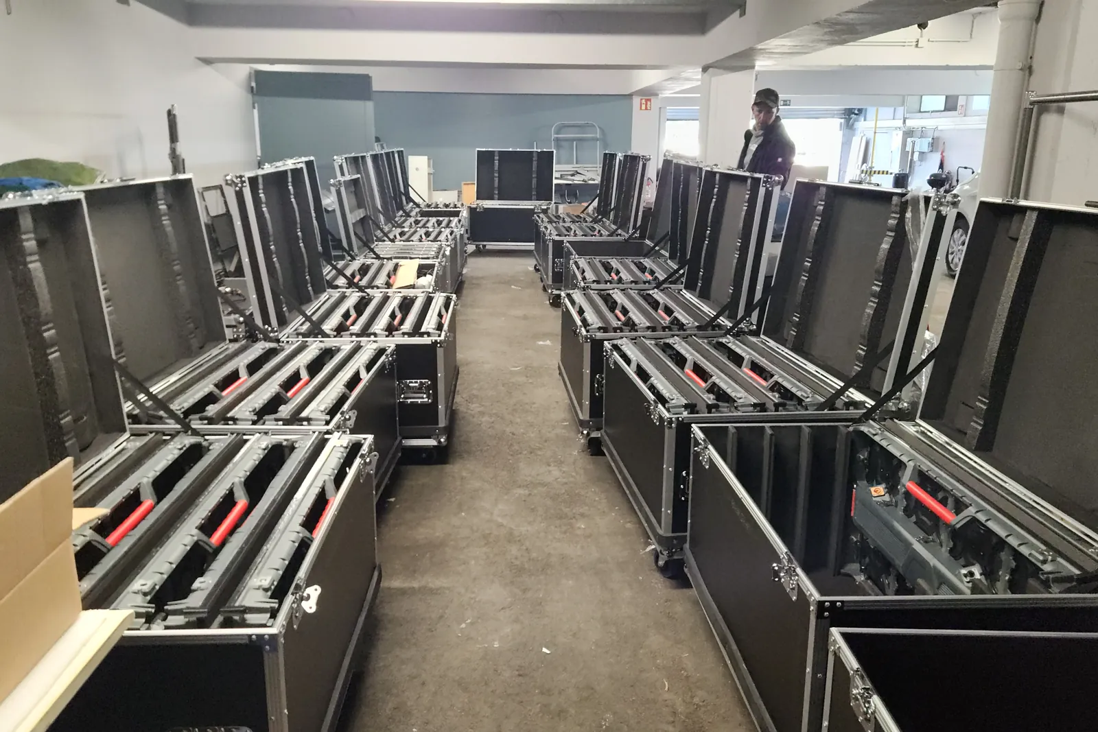 Eigener Mietpark: Flightcases mit Verleihmodulen der A-Serie im Lager